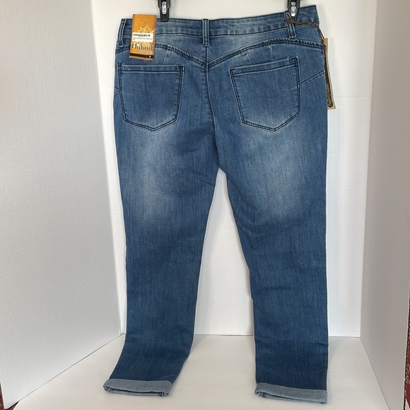 Hybrid & Company ripped bum lifter cuffed skinny jeans Junior’s sz 9 NWT - Picture 2 of 14